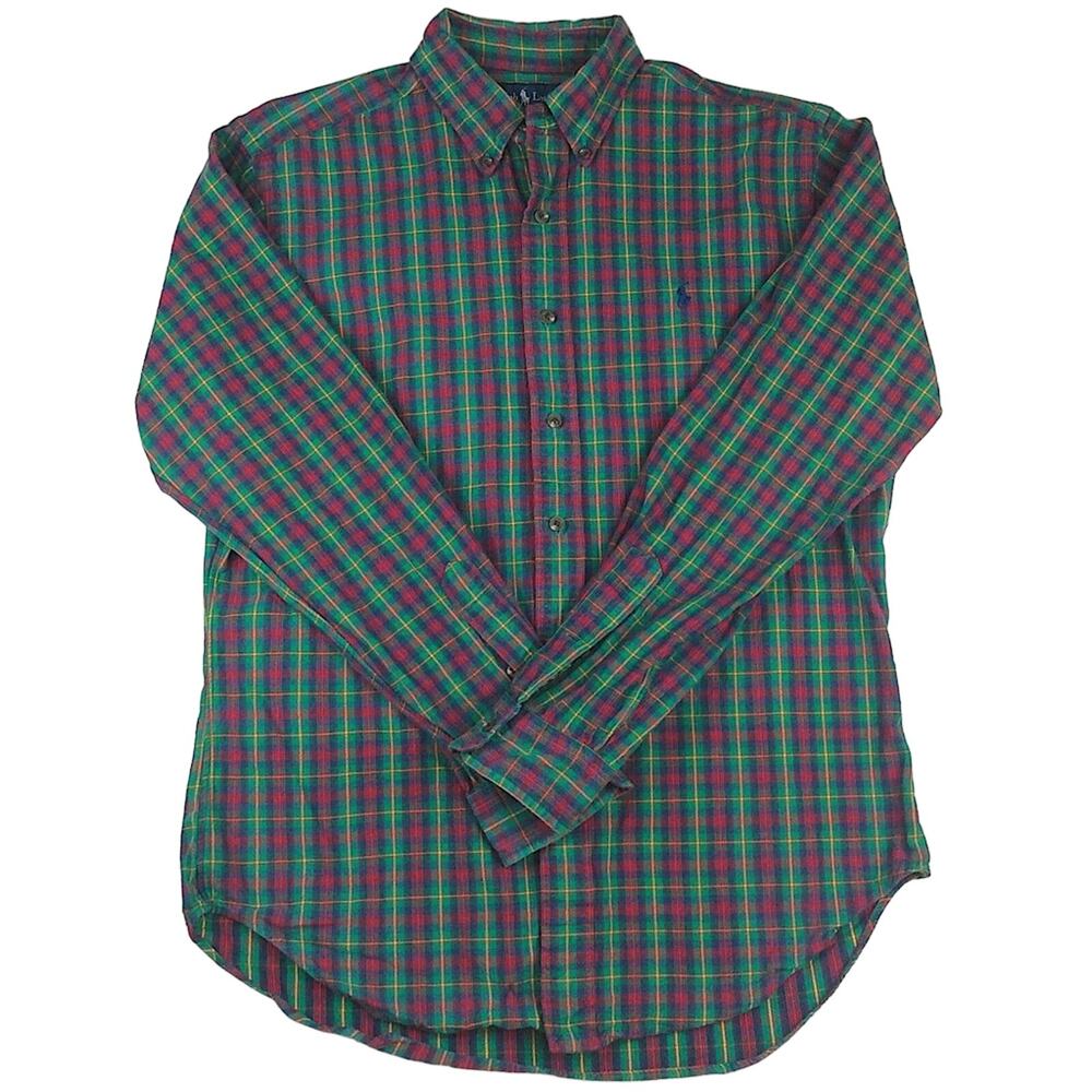 Men’s Ralph Lauren Blue Label Green Plaid Shirt